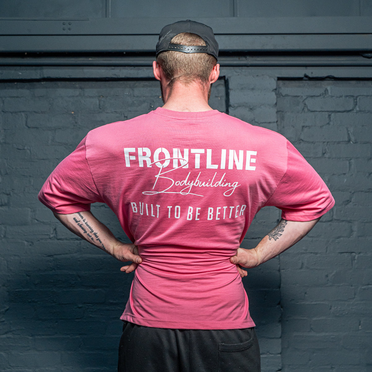 Built to Be Better T-shirt White on Bubblegum Pink