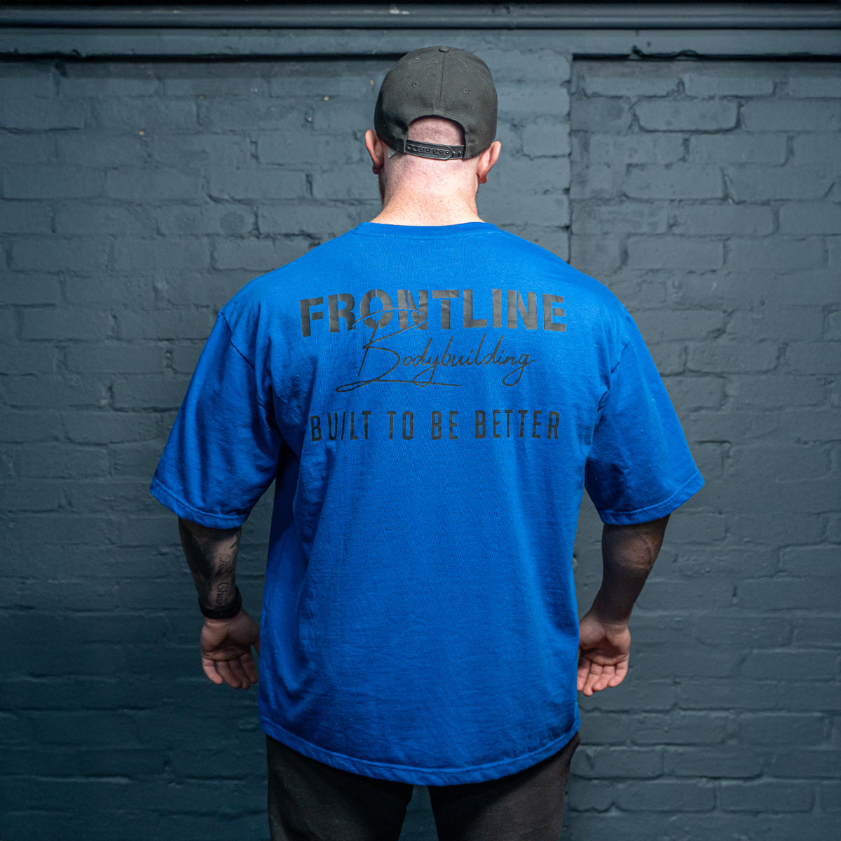 Built to Be Better T-shirt Black on Midnight Blue