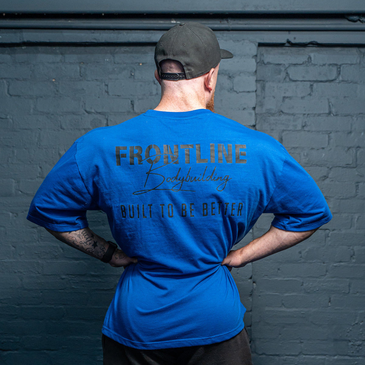 Built to Be Better T-shirt Black on Midnight Blue