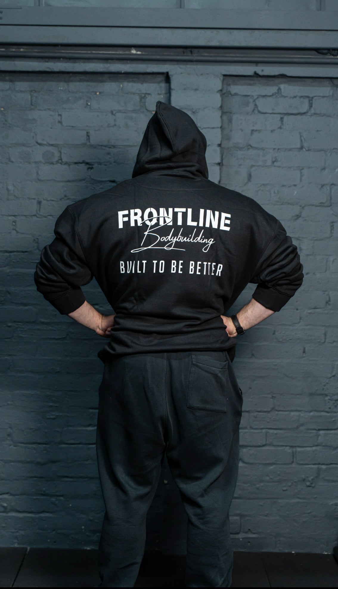 Built To Be Better Hoodie White on Black