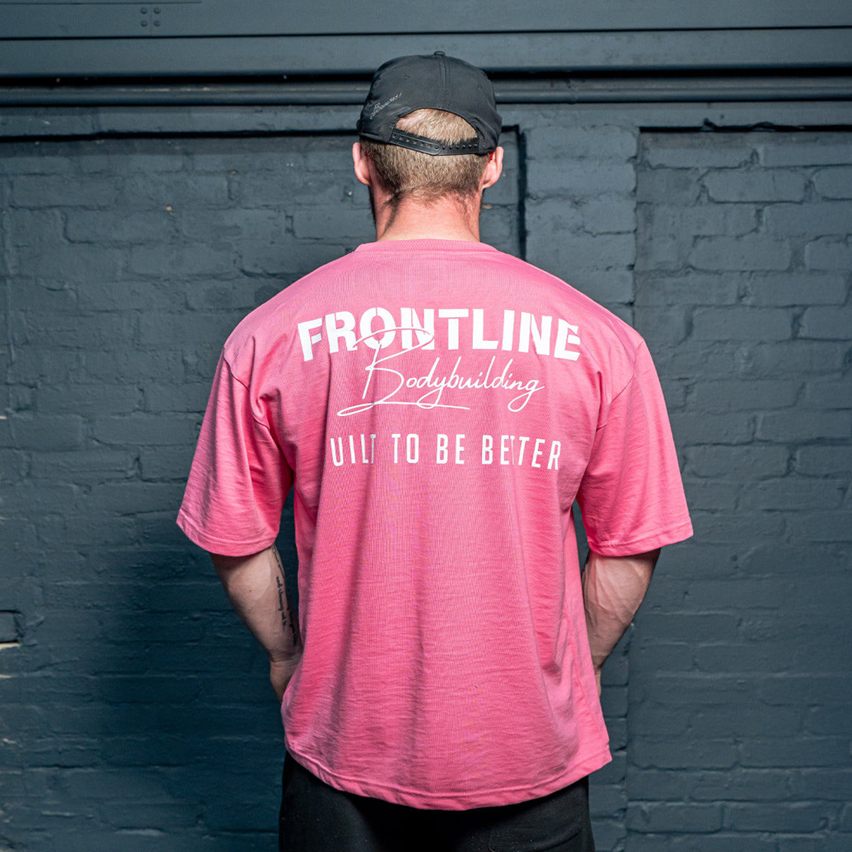 Built to Be Better T-shirt White on Bubblegum Pink